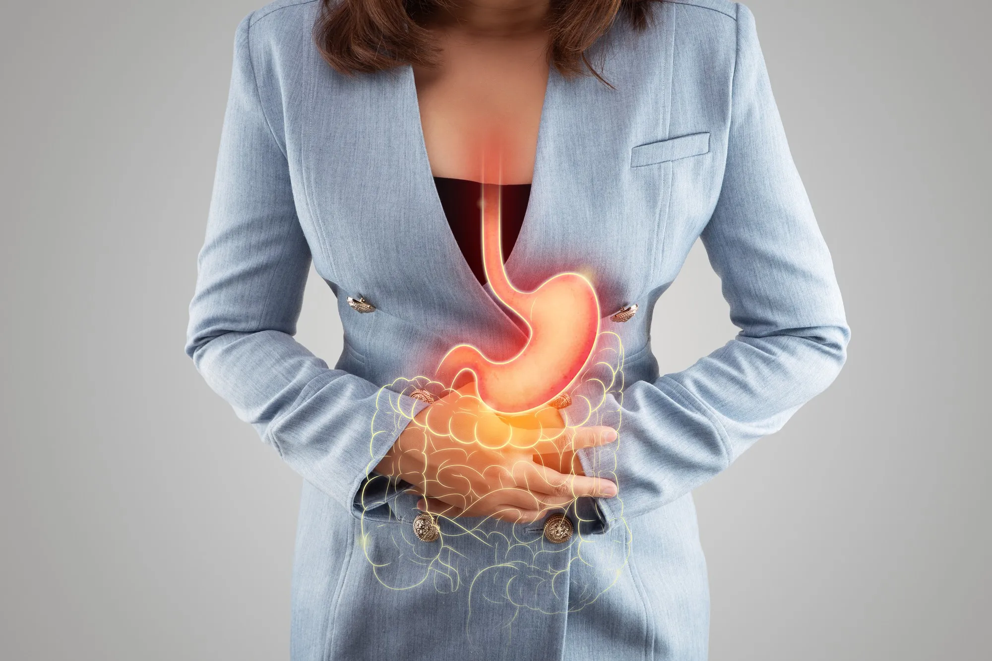 Ilustración médica de gastritis